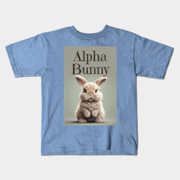 Alpha Bunny Kids T-Shirt by HighwayForSouls